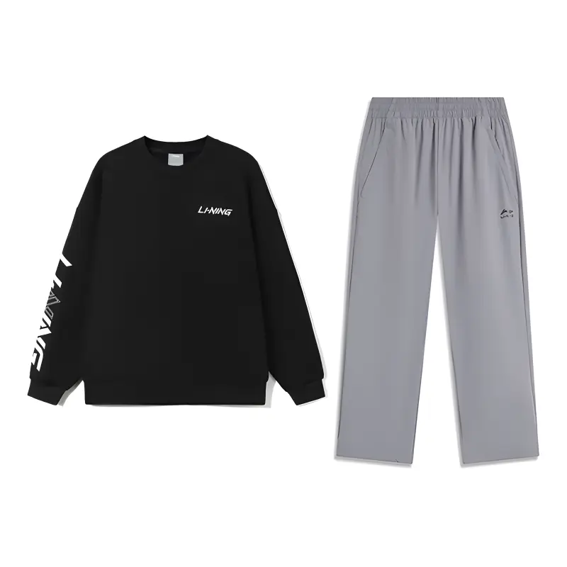 

Li Ning Повседневная спортивная одежда унисекс, черный + серый оттенок