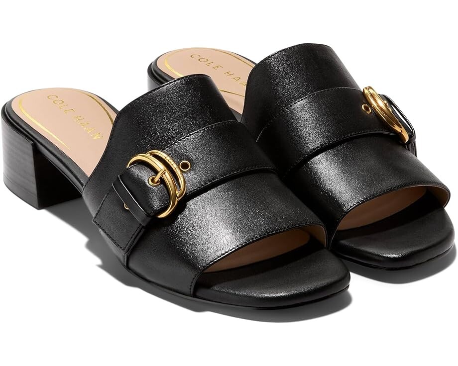 

Сандалии Cole Haan Crosby Slide, цвет Black Leather/Black Stack