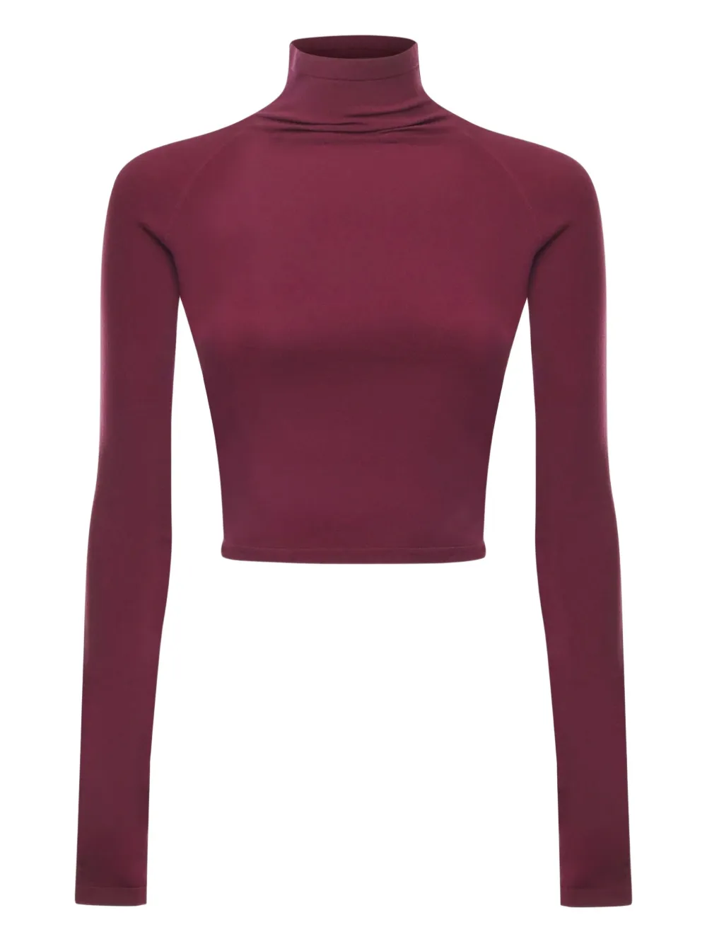 

Топ с высоким воротником и длинными рукавами Alaïa, фиолетовый