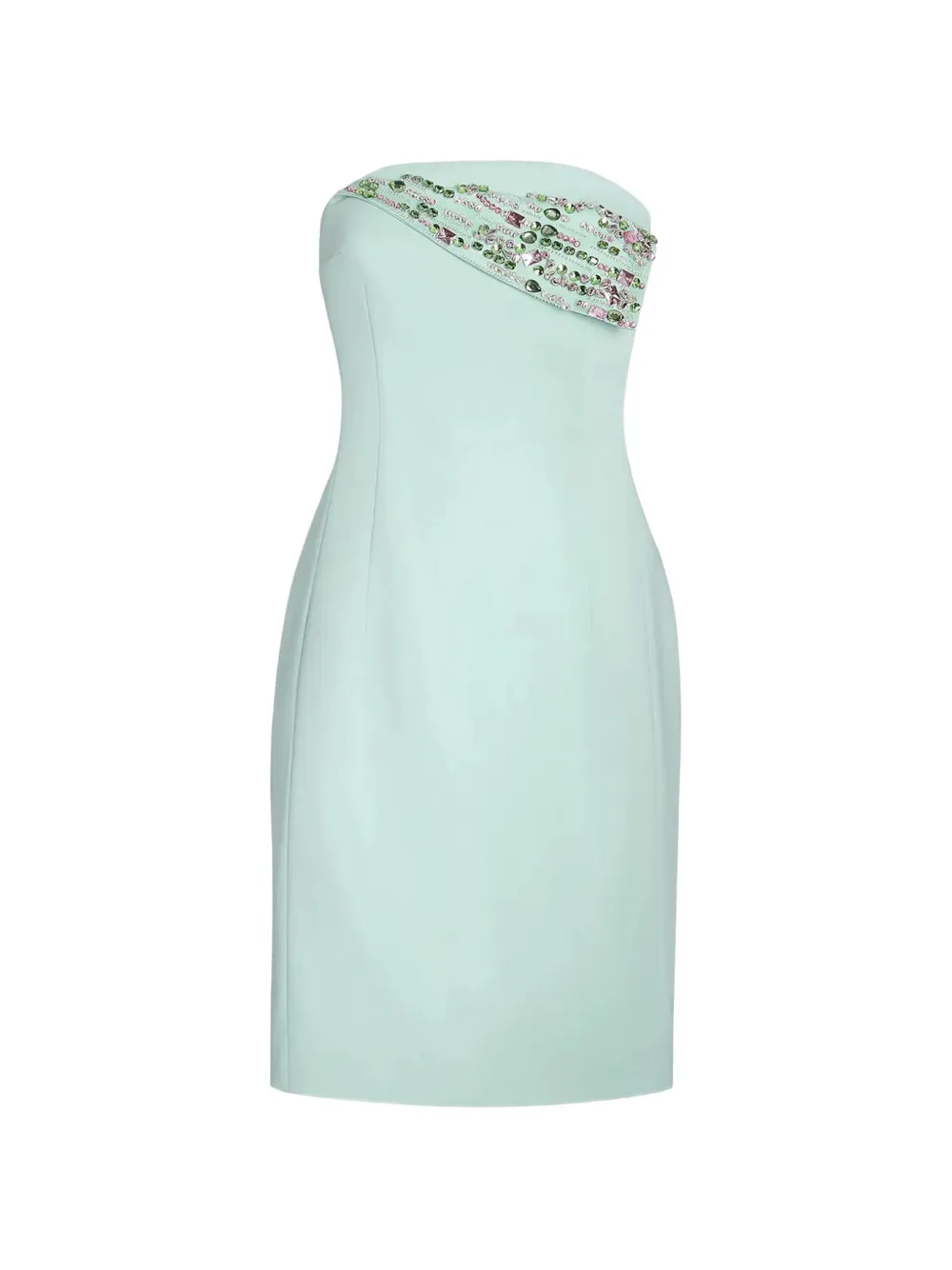 

Мини-платье из кадиа с вышитым вырезом Genny, зеленый