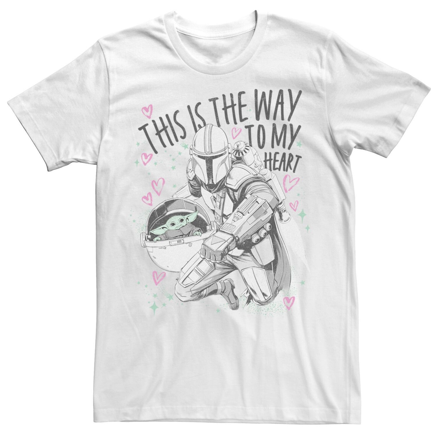 

Мужская футболка Star Wars: The Mandalorian The Child ко Дню святого Валентина Licensed Character