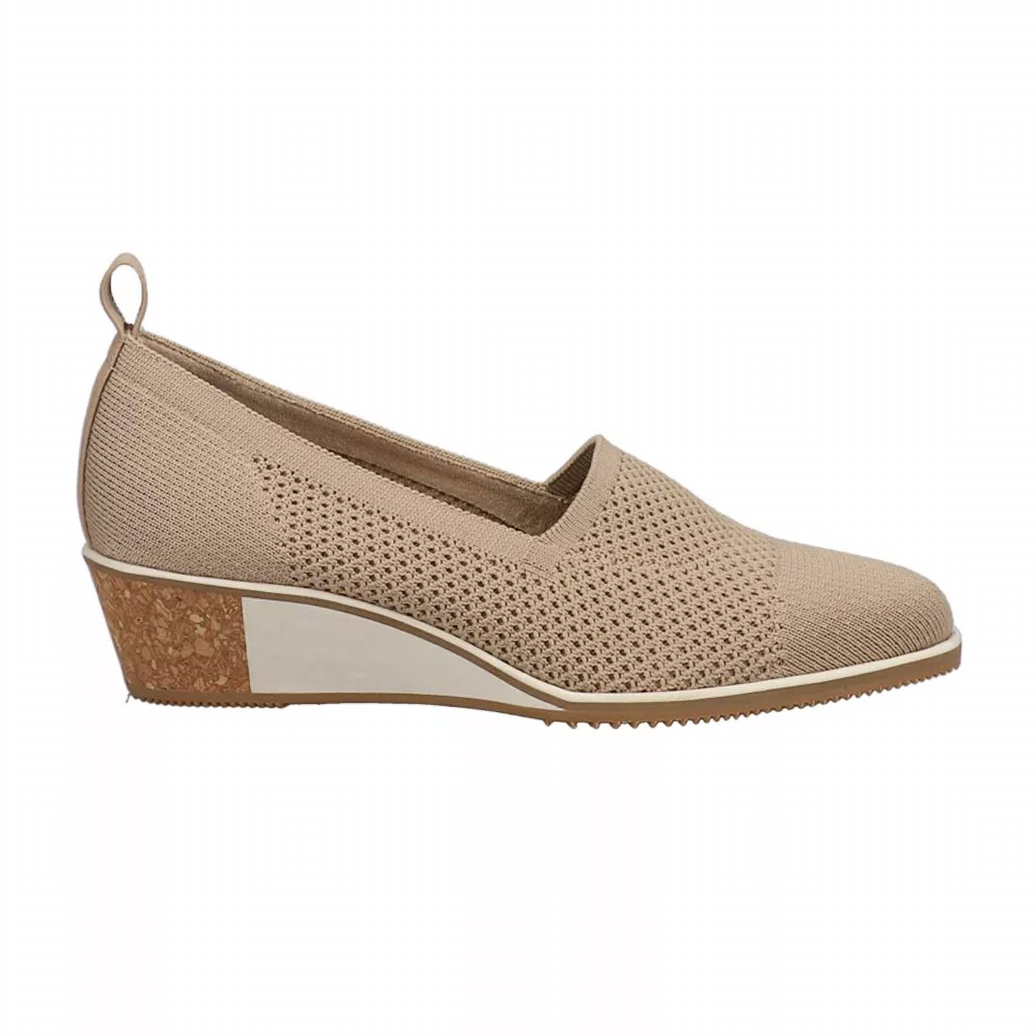 Женские босоножки Galen Stretch Wedge бежевого цвета VANELi