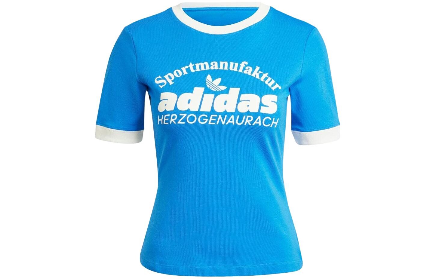 

Одежда Футболка женская синяя Adidas Originals