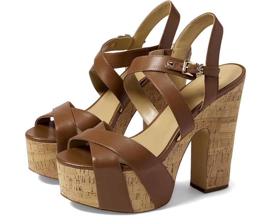 

Туфли Michael Kors Suki Platform Sandal, цвет Luggage