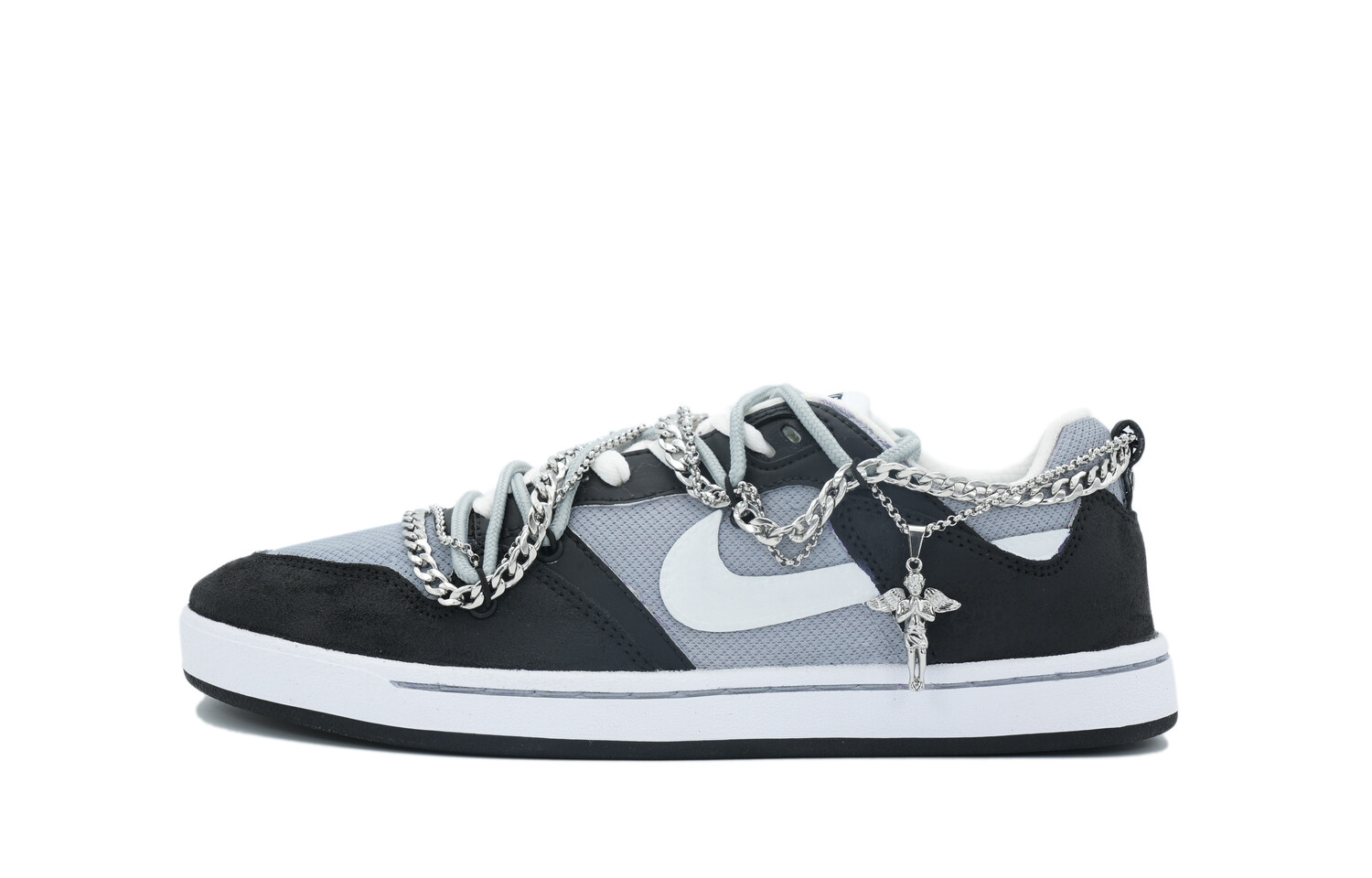 

Кроссовки Nike SB Alleyoop Skateboarding Shoes Men Low-top Black/white/gray, черный