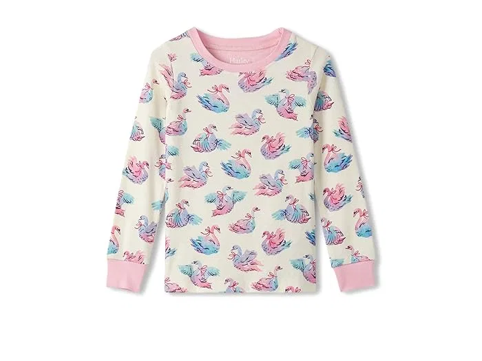 Пижама хлопковая с принтом Cotton Pajamas Set Hatley Kids, Off-White — фото 2