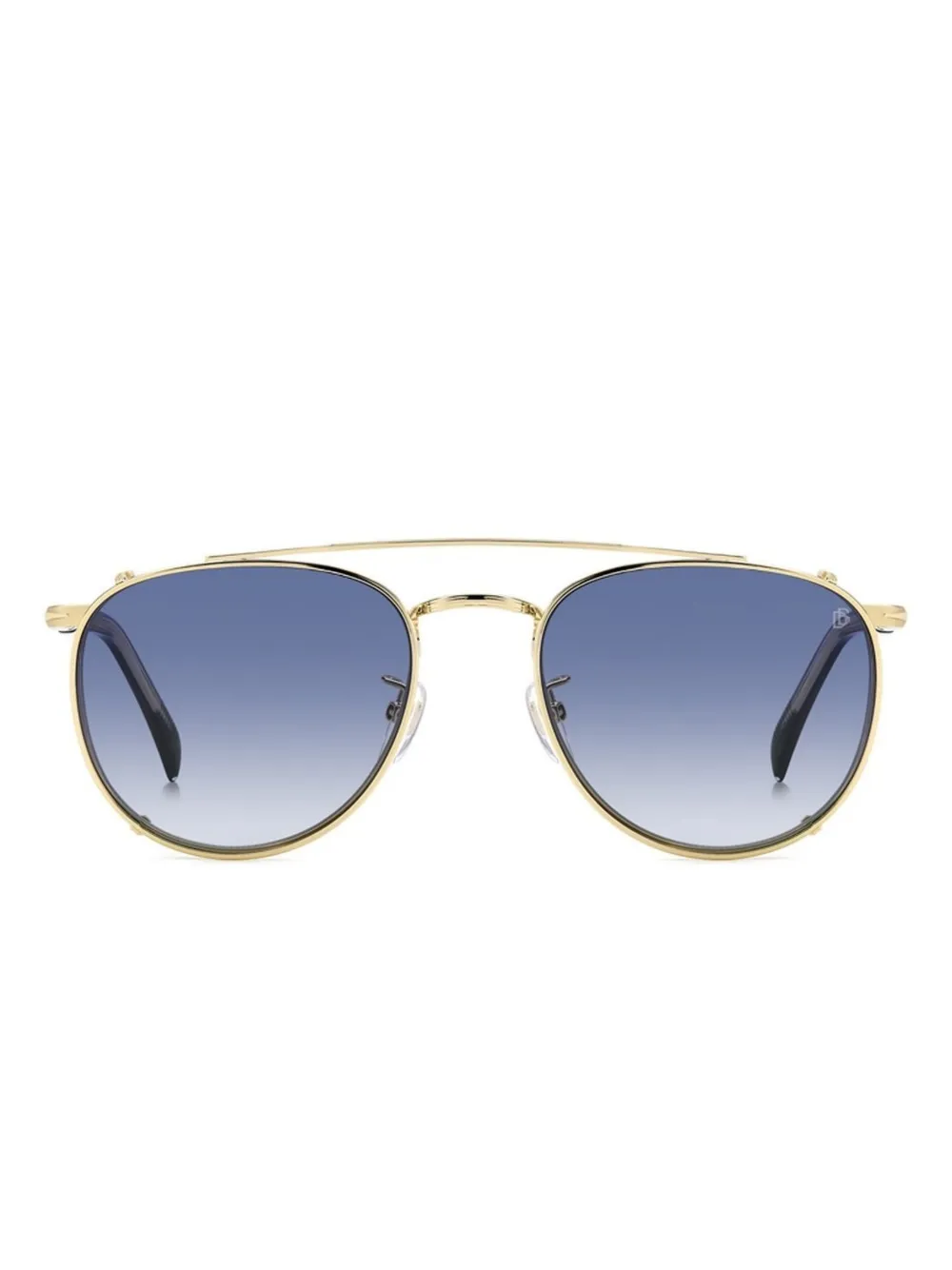 

Золотистые солнцезащитные очки-клипсы DAVID BECKHAM EYEWEAR, золотой