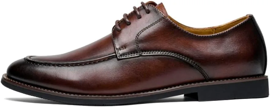 

Мужские туфли из натуральной кожи, оксфорды, классические стильные шнурованные, для деловой, повседневной или официальной одежды, современные рабочие или свадебные Abborora, коричневый