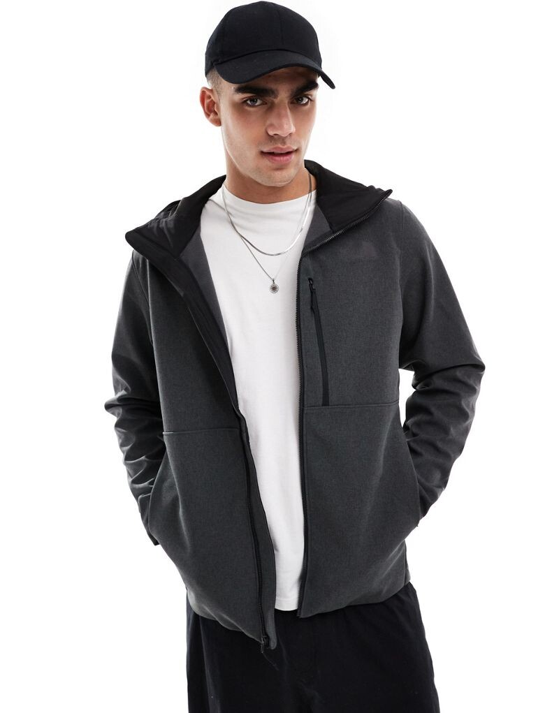 

Темно-серая куртка на молнии с капюшоном The North Face Apex