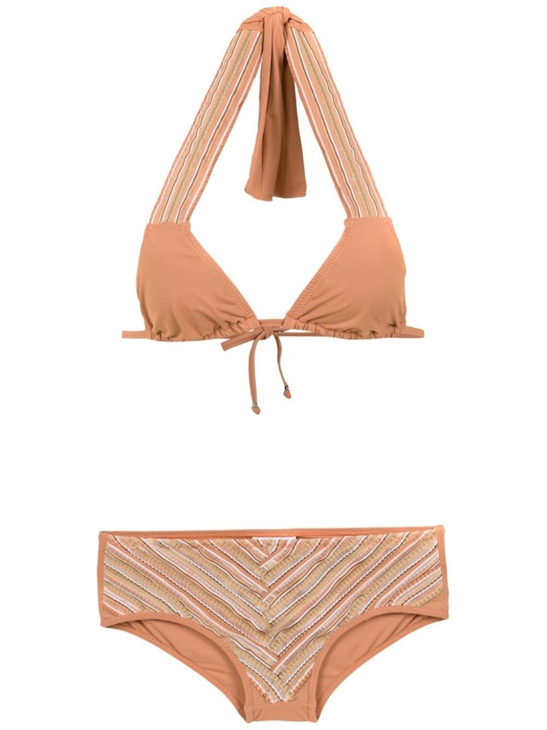 

Amir Slama lace up bikini, нейтральный цвет