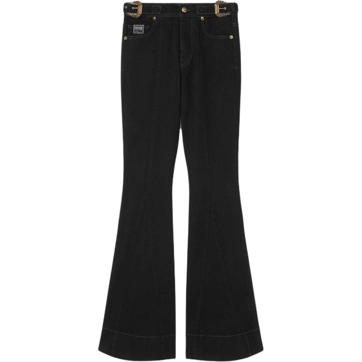 

Брюки-клеш с пряжкой VERSACE JEANS COUTURE, черный