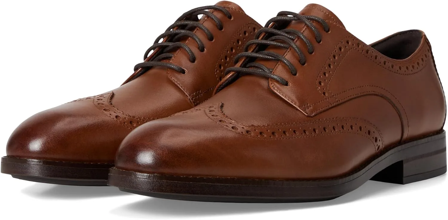 Мужские оксфорды Cole Haan Harmon Grand Wingtip, темно-коричневый