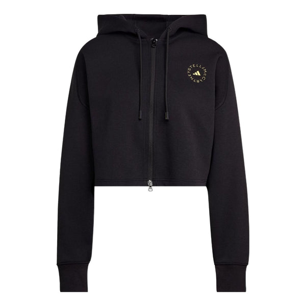 

Толстовка by stella mccartney cropped hoodie 'black' Adidas, черный