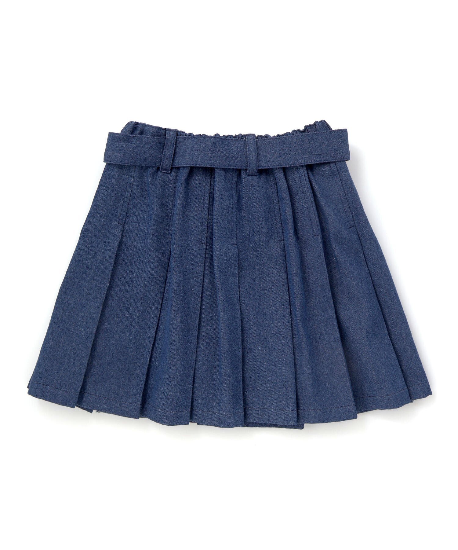 Юбка-саржа из саржи в клетку с поясом (110–150 см) Nexchic, Navy