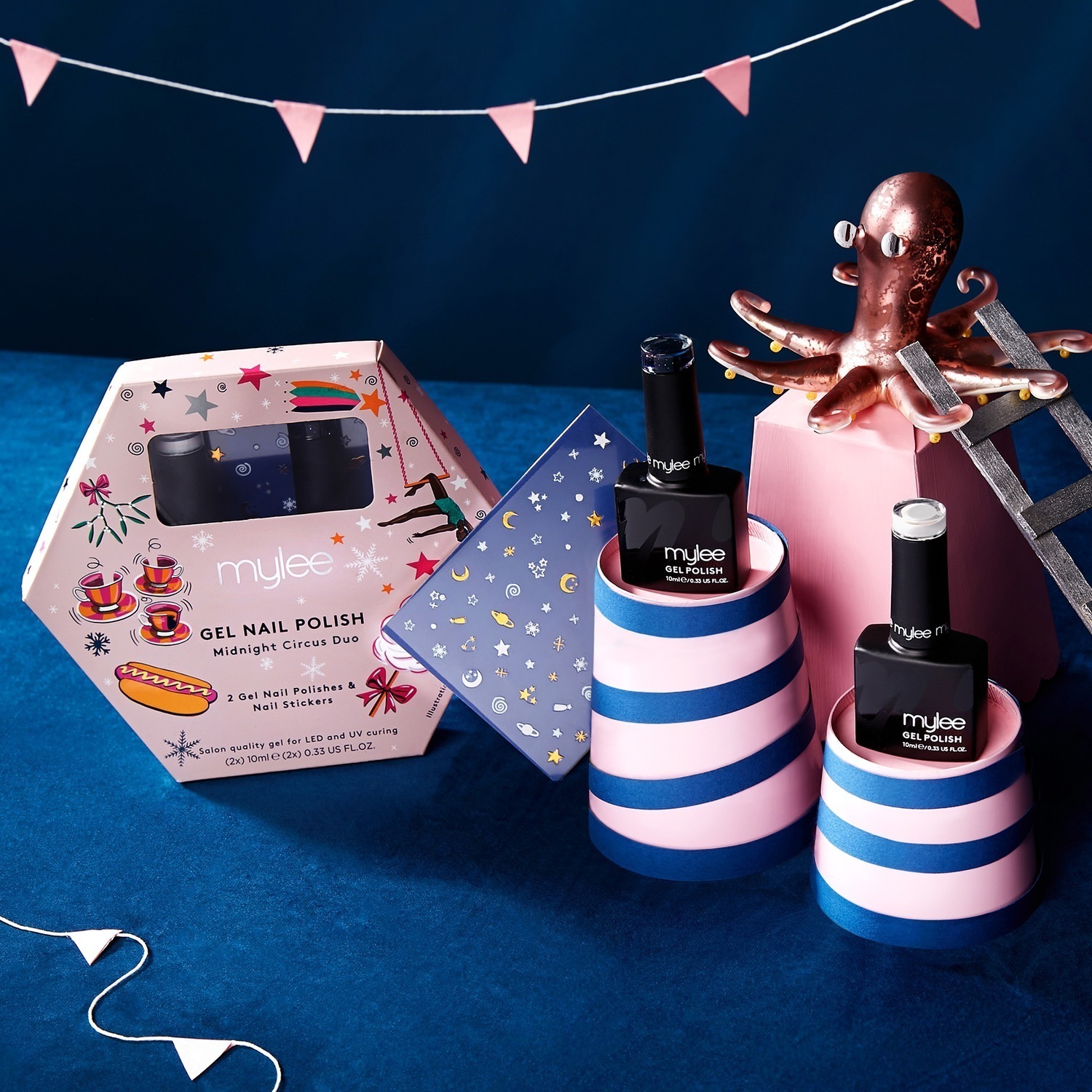Лак для ногтей mygel duo gel-nagellack-set Mylee, midnight circus, объем 20 мл — фото 3