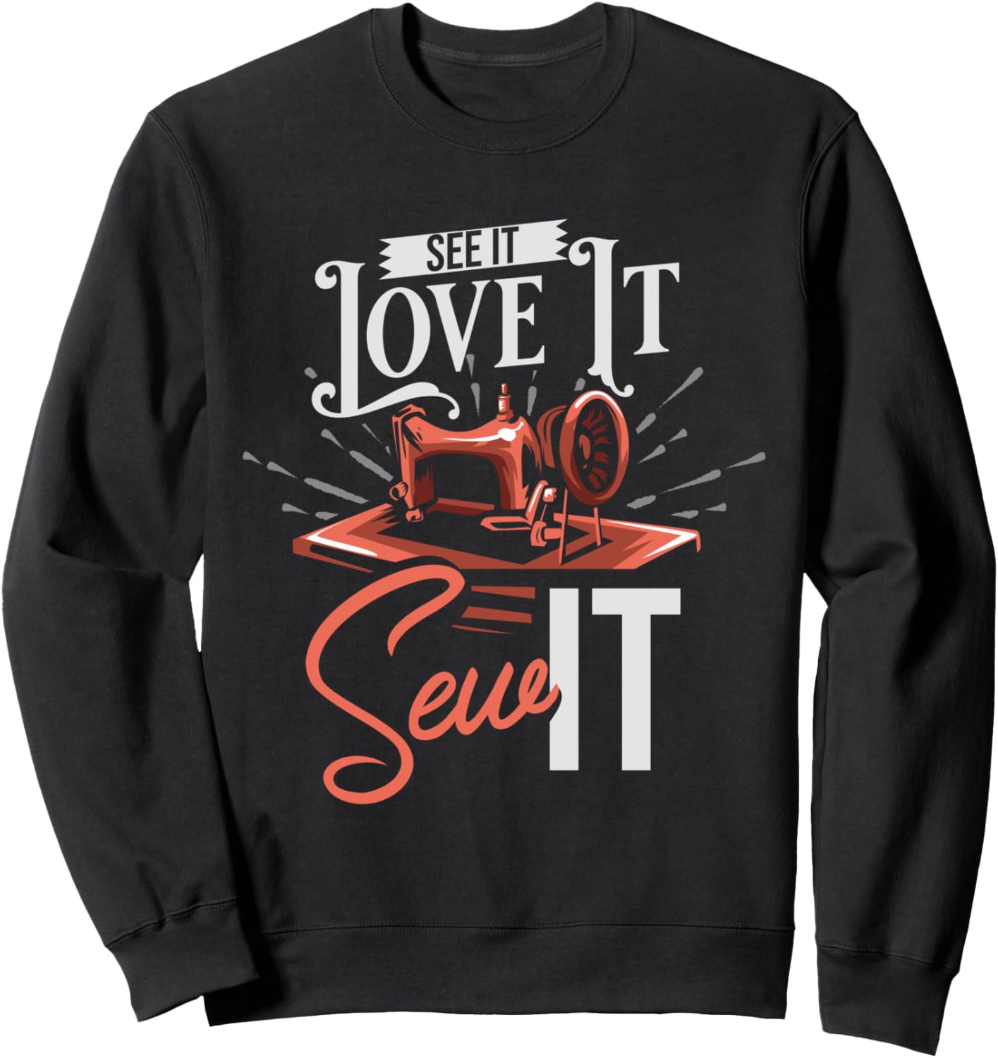 

Вязаная стеганая толстовка See It Love It Sew It Sewn, черная Funny Sewing Quilting Crochet Knitting