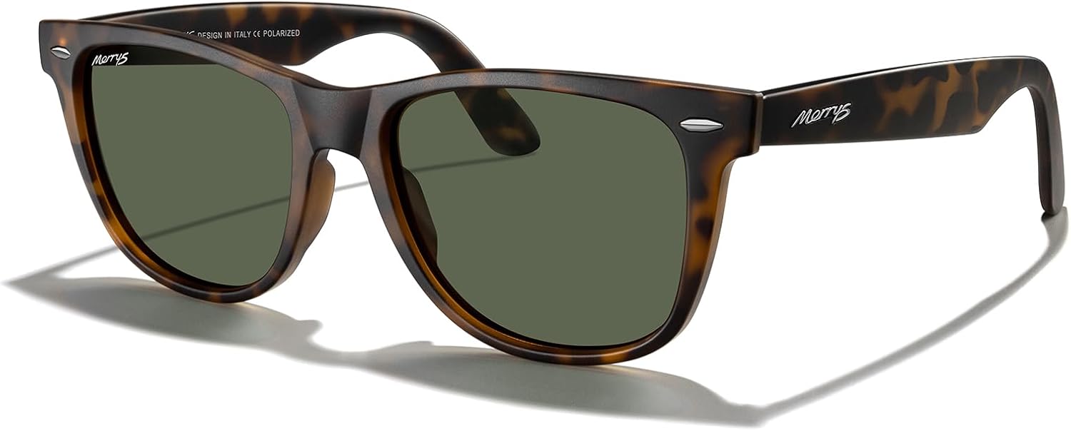 

Классические квадратные поляризованные солнцезащитные очки MERRY для женщин и мужчин, ретро-дизайнерские солнцезащитные очки UV400 S6140 MERRY'S, Matte Leopard Frame/G15 Lens