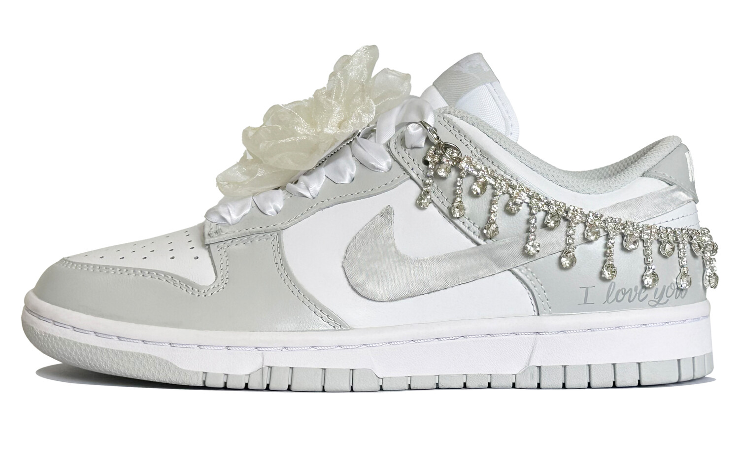 

Кроссовки Nike Dunk Skateboarding Shoes Women's Low-top Grey/white, слоновая кость, Бежевый, Кроссовки Nike Dunk Skateboarding Shoes Women's Low-top Grey/white, слоновая кость