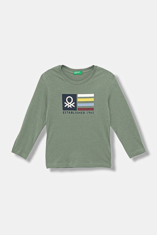 

Детский лонгслив United Colors Of Benetton, зеленый