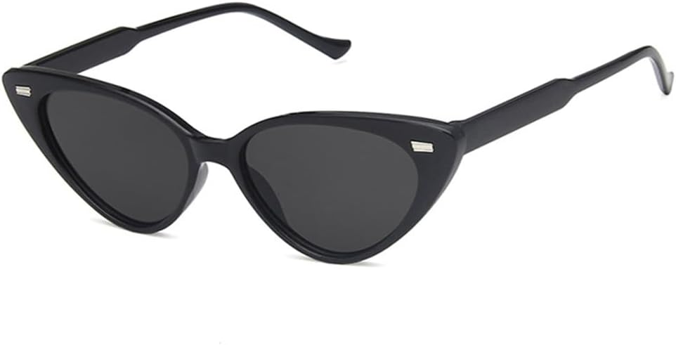 

Треугольные солнцезащитные очки для женщин в стиле ретро, ​​пластиковые солнцезащитные очки, маленькие женские очки с защитой от УФ-излучения UV400 generic, Black Gray