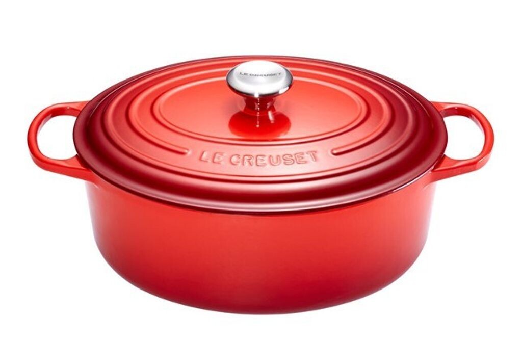 

Фирменная чугунная жаровня Le Creuset, красный