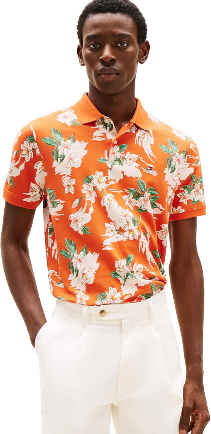 

Мужские поло Tommy Hilfiger с коротким рукавом, повседневного кроя, с цветочным принтом, Brilliant Orange / Multi, Оранжевый, Мужские поло Tommy Hilfiger с коротким рукавом, повседневного кроя, с цветочным принтом, Brilliant Orange / Multi