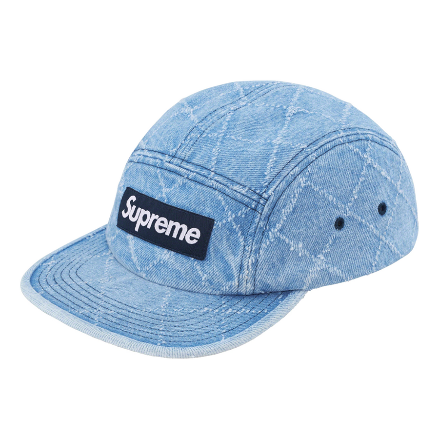 

Бейсболка Supreme FW23 Week5 Punched Denim Camp Cap 'Blue', синий