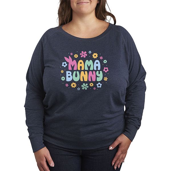 

Футболка с длинным рукавом French Terry Plus Size Mama Bunny Licensed Character, Heather Indigo, Фиолетовый, Футболка с длинным рукавом French Terry Plus Size Mama Bunny Licensed Character, Heather Indigo