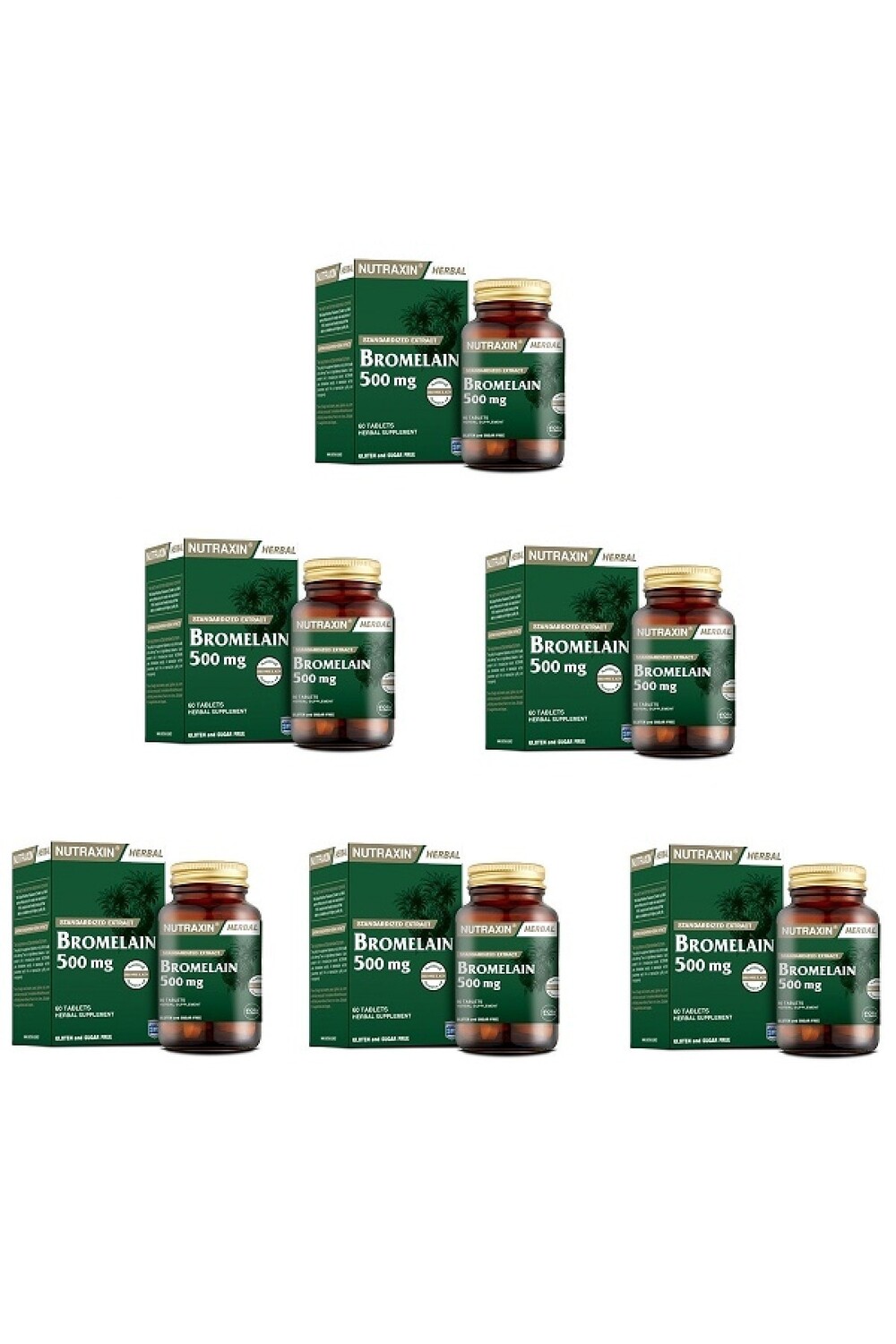 

Nutraxin Бромелайн 60 таблеток*6