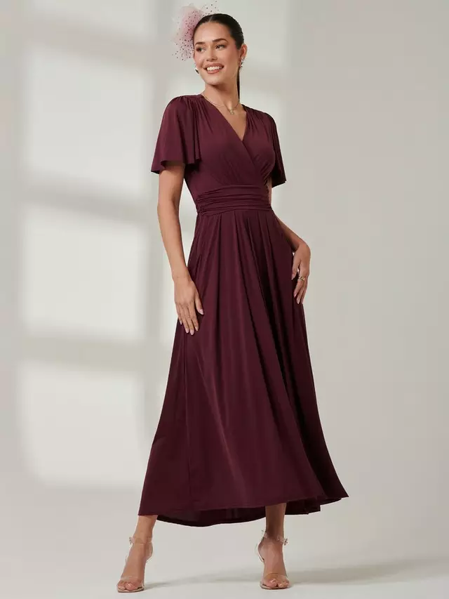 

Платье Jolie Moi Wrap Bodice Jersey Maxi, бордовый