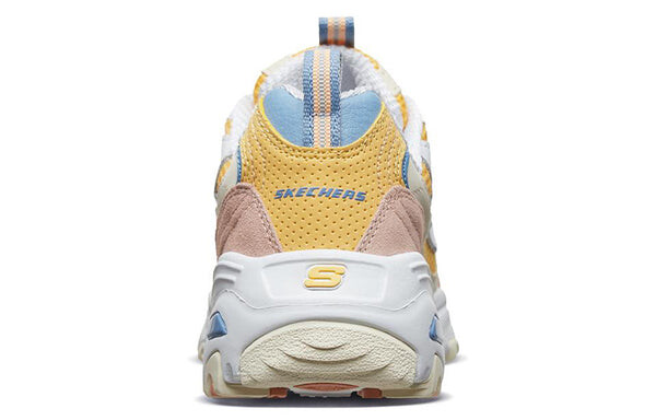 Кроссовки (WMNS) Skechers D'Lites 1.0 low running Shoes GS White/Yellow, белый — фото 4