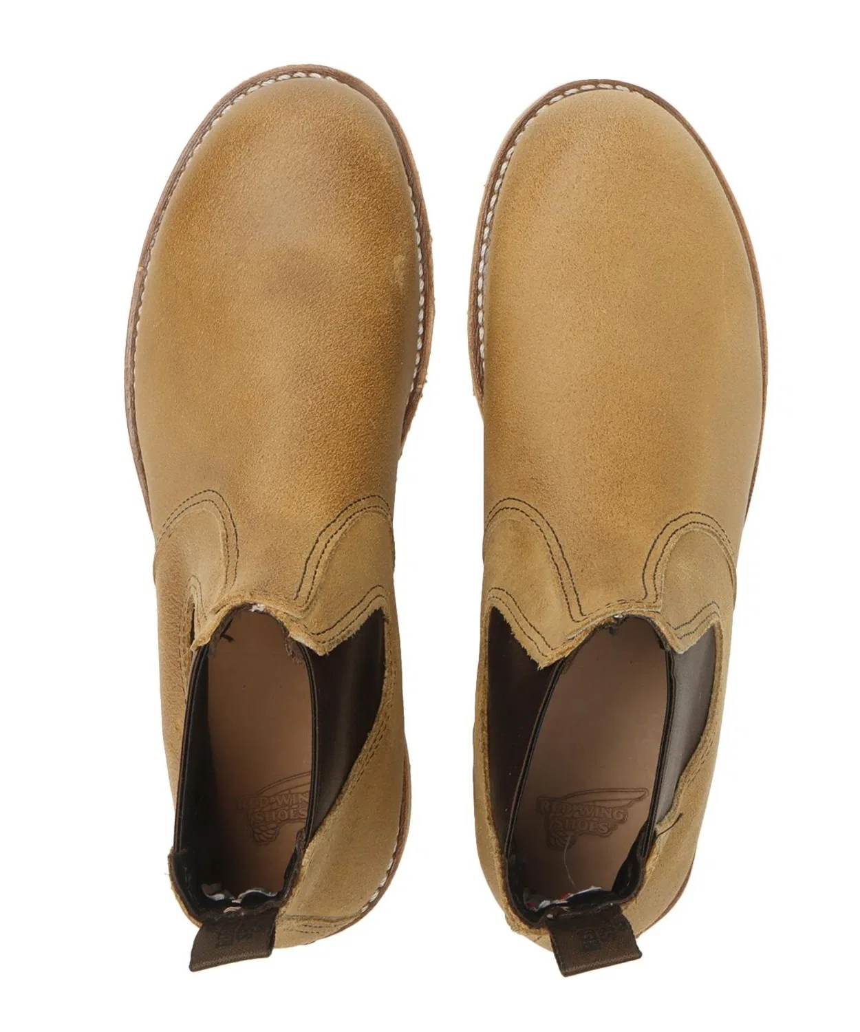 Ботинки классические челси Red Wing 3192 Hawthorne из грубой кожи бежевые — фото 4