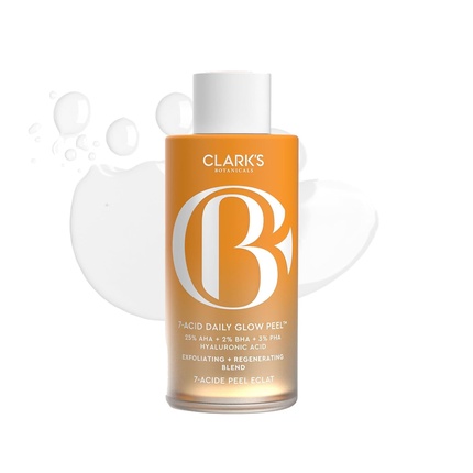 

Ежедневный пилинг Clarks Botanicals 7-Acid Daily Glow Peel AHA BHA Chemical Peel для лица Clark's Botanicals