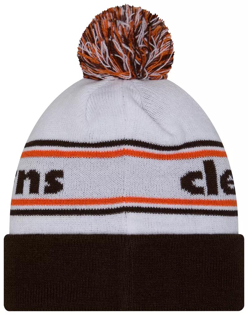 

Мужская цветная вязаная шапка New Era Cleveland Browns Team Team с полосками