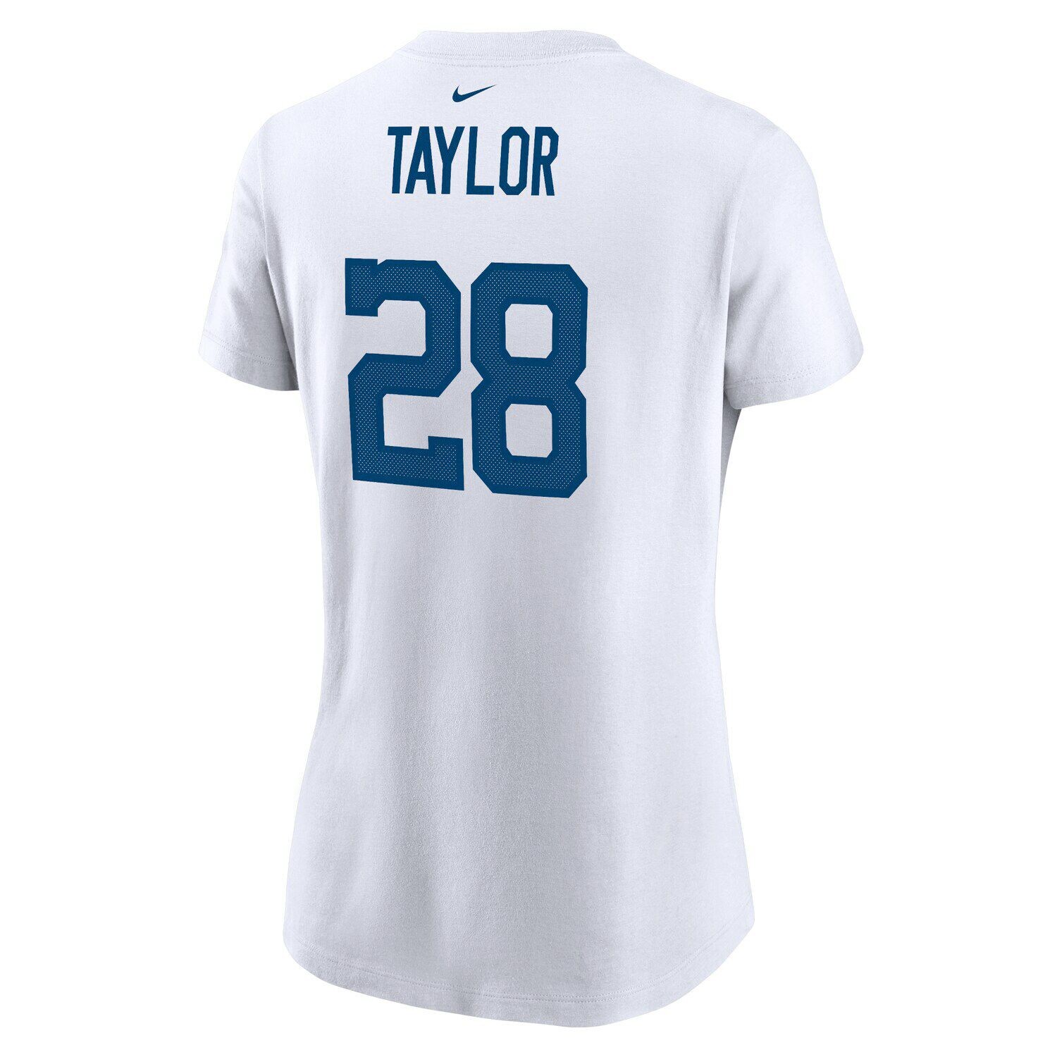 Женская белая футболка Nike Jonathan Taylor Indianapolis Colts с именем и номером игрока Nike — фото 3