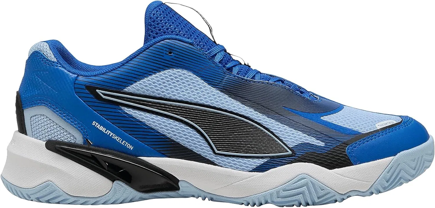 Кроссовки PUMA Unisex Solarstrike 4 для дома, Mountain Blue Puma Black Haute Tropic Puma White