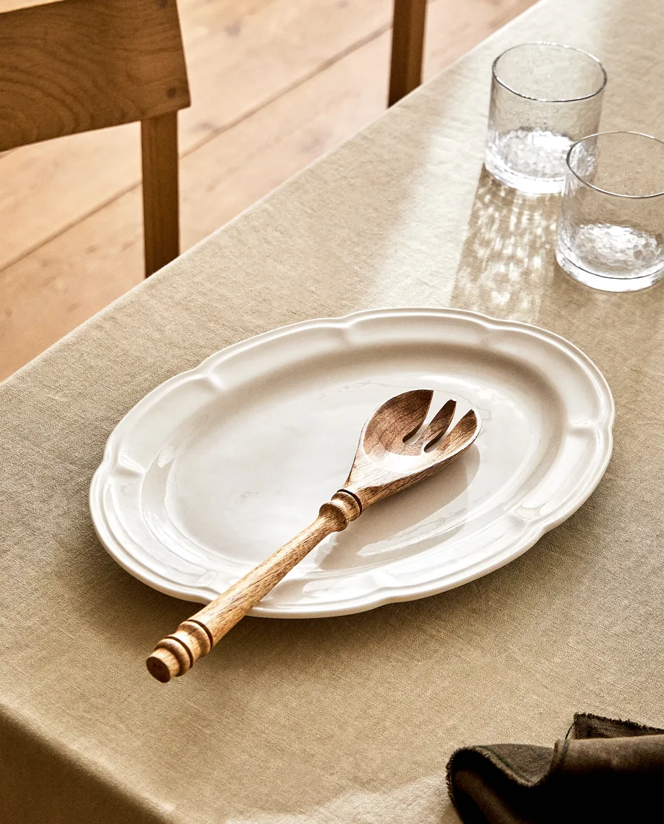 

Овальное фарфоровое блюдо Zara Home, белый