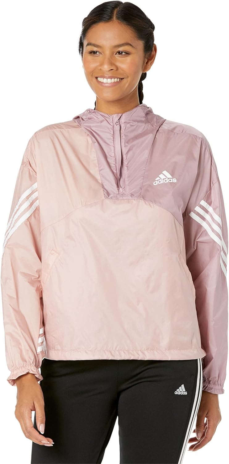 

Женская куртка-анорак Adidas Regular Back to Sport ветрозащитная, светло-розовый