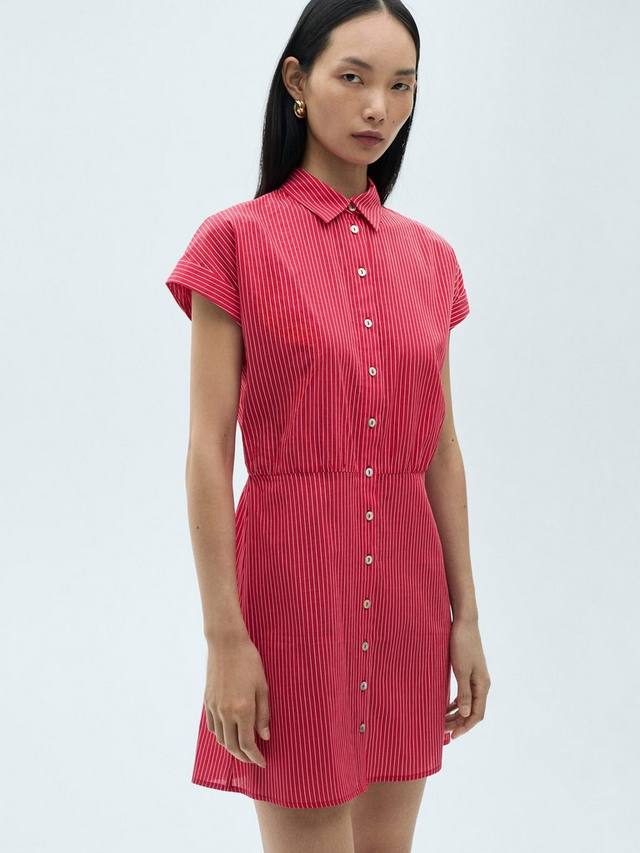 

Мини-платье в поп-полоску Mango, цвет Red/White