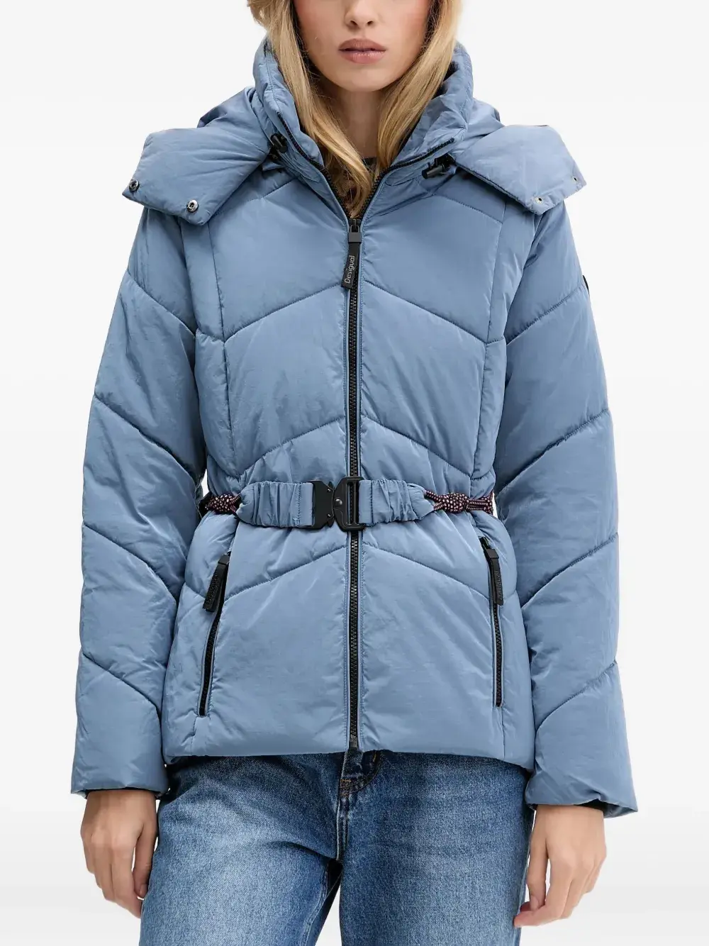 

Стёганая куртка с нашивкой-логотипом Desigual, синий