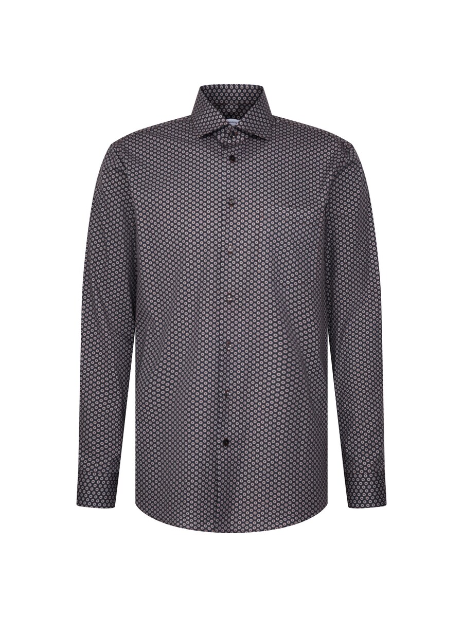 

Рубашка делового покроя Regular Fit SEIDENSTICKER Schwarze Rose, коричневый