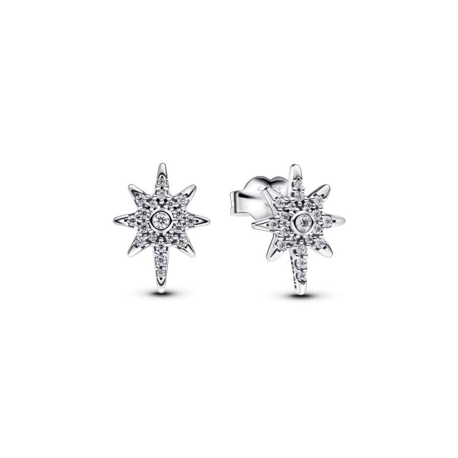 

Серьги Sparkling North Star Stud Pandora, стерлинговое серебро
