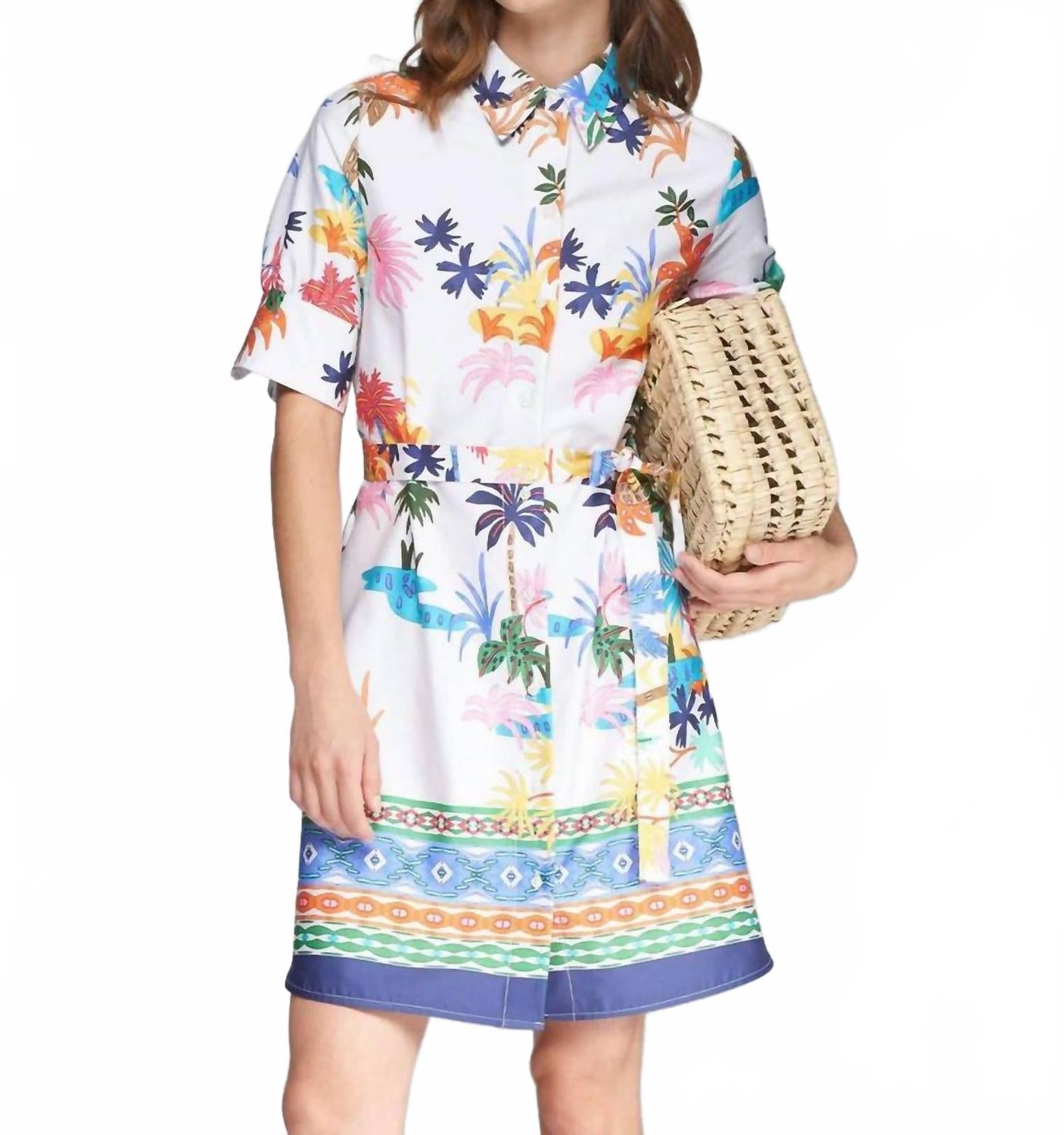 

Платье Hester Palms с разноцветным пальмовым принтом Vilagallo, мультиколор