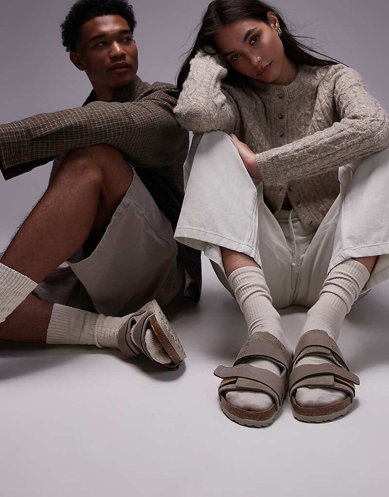 

Серо-коричневые сандалии унисекс Birkenstock Uji