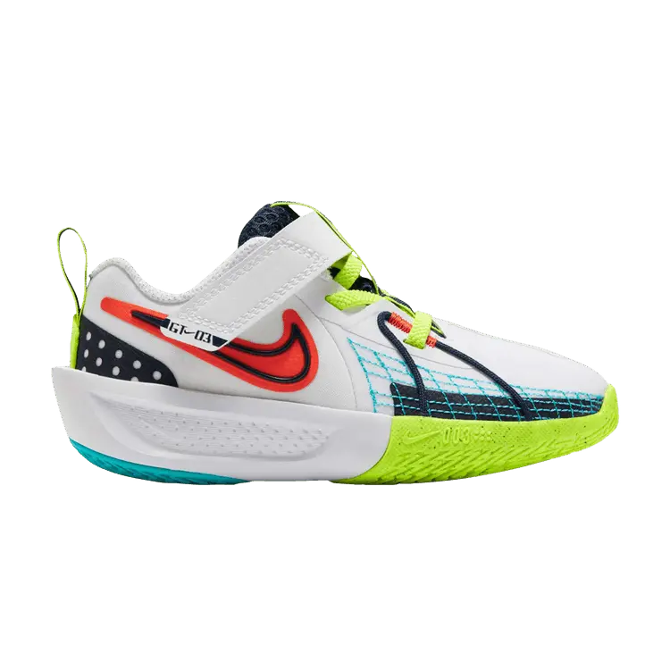 

Кроссовки Nike GT Cut 3 SE PS 'White Obsidian Picante Red', белый