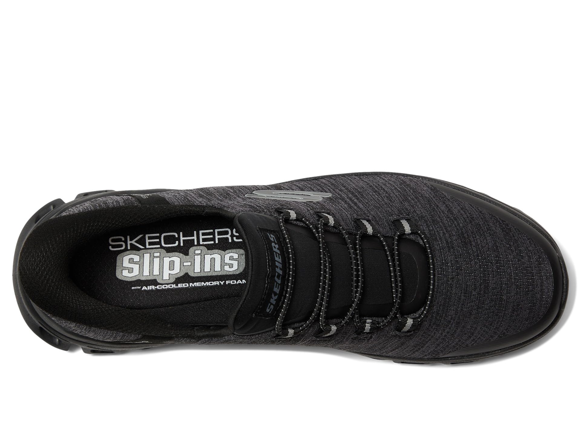 Кроссовки SKECHERS Glide-Step Zefyr Hands Free Slip-in, цвет Charcoal/Black — фото 2