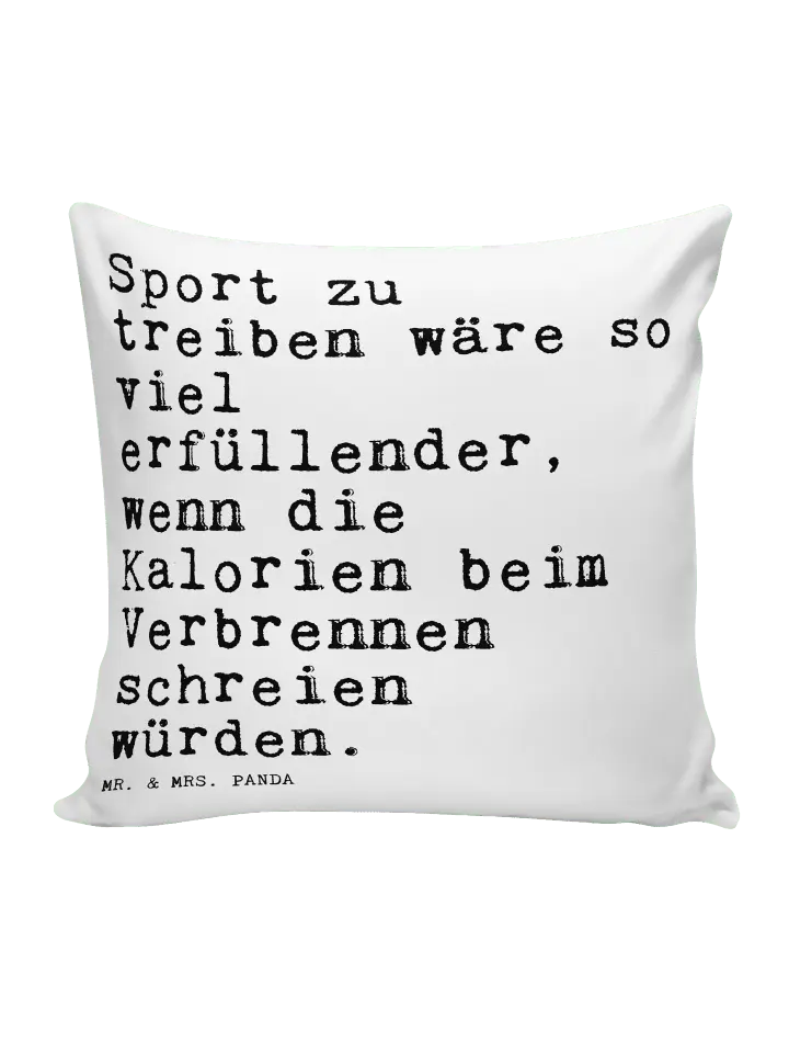 

Подушка Mr & Mrs Panda 40x40 Sport zu treiben wäre, белый
