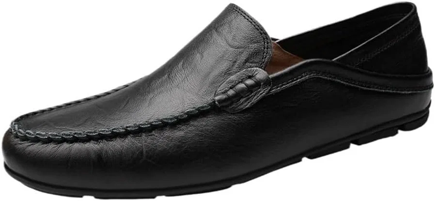 Лоферы мужские классические, кожа, Black UOPYNE
