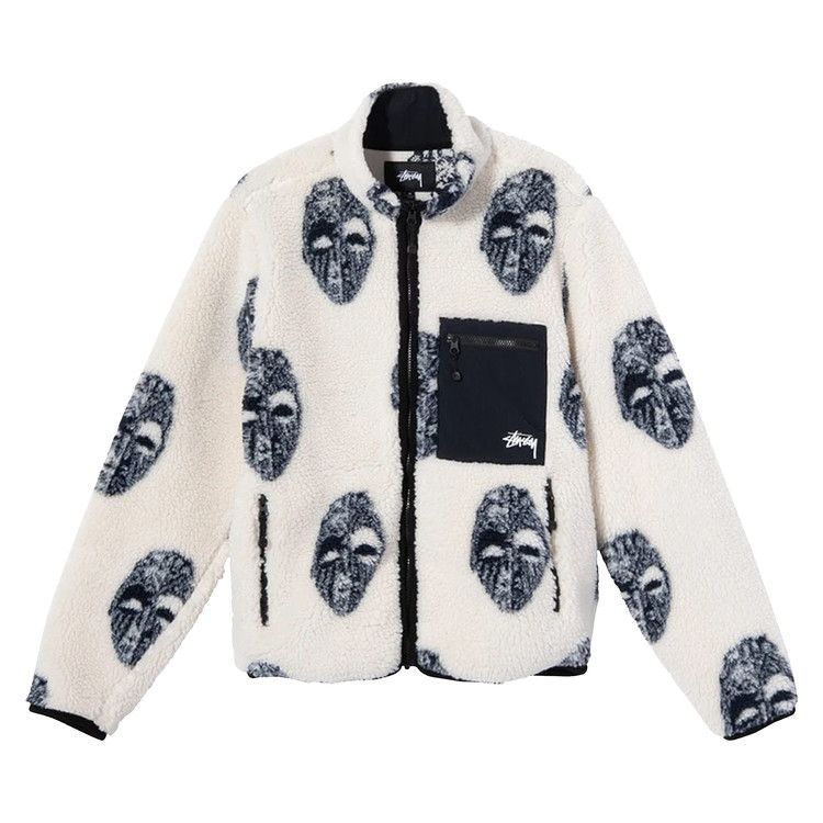 

Куртка Stussy Mask Jacquard Sherpa, Natural