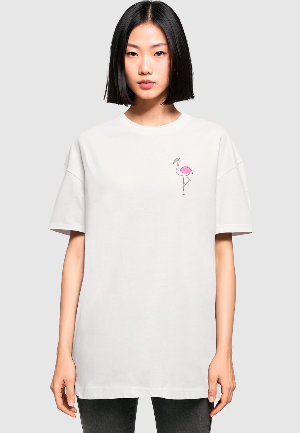 

Футболка с принтом FLAMINGO BOYFRIEND Merchcode, цвет white